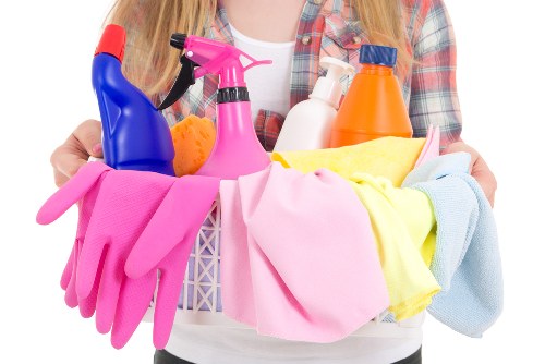 Close-up of mattress dust removal and deep cleaning